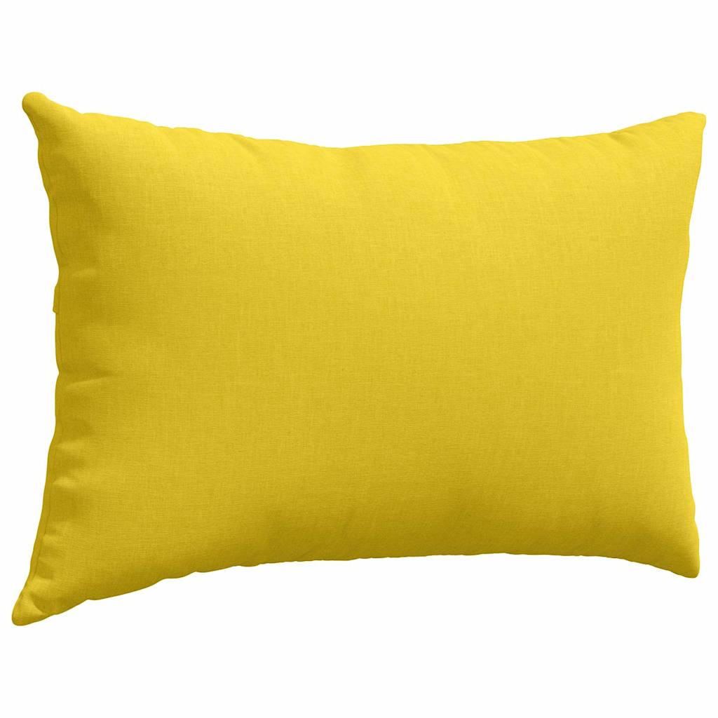 Sofa cushions 2 pcs Light Yellow 60 x 40 cm Fabric
