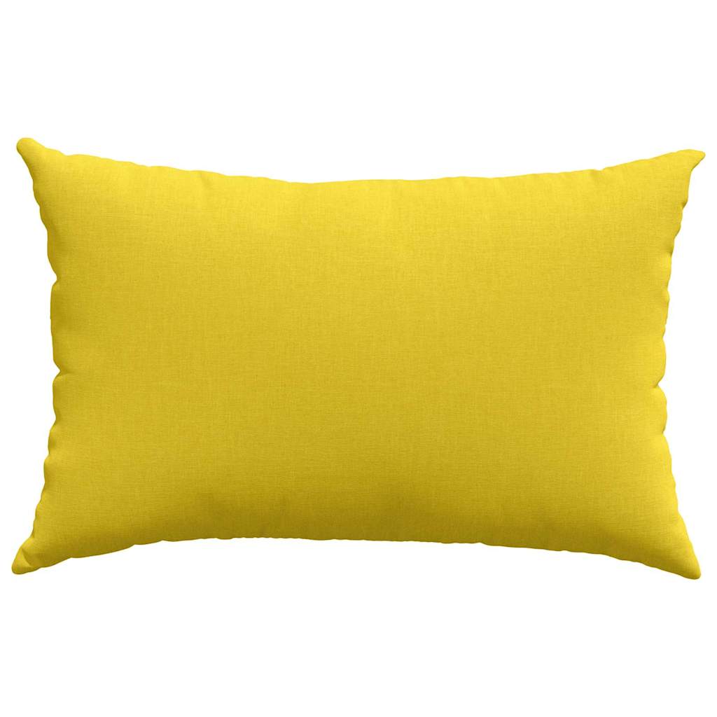 Sofa cushions 2 pcs Light Yellow 60 x 40 cm Fabric