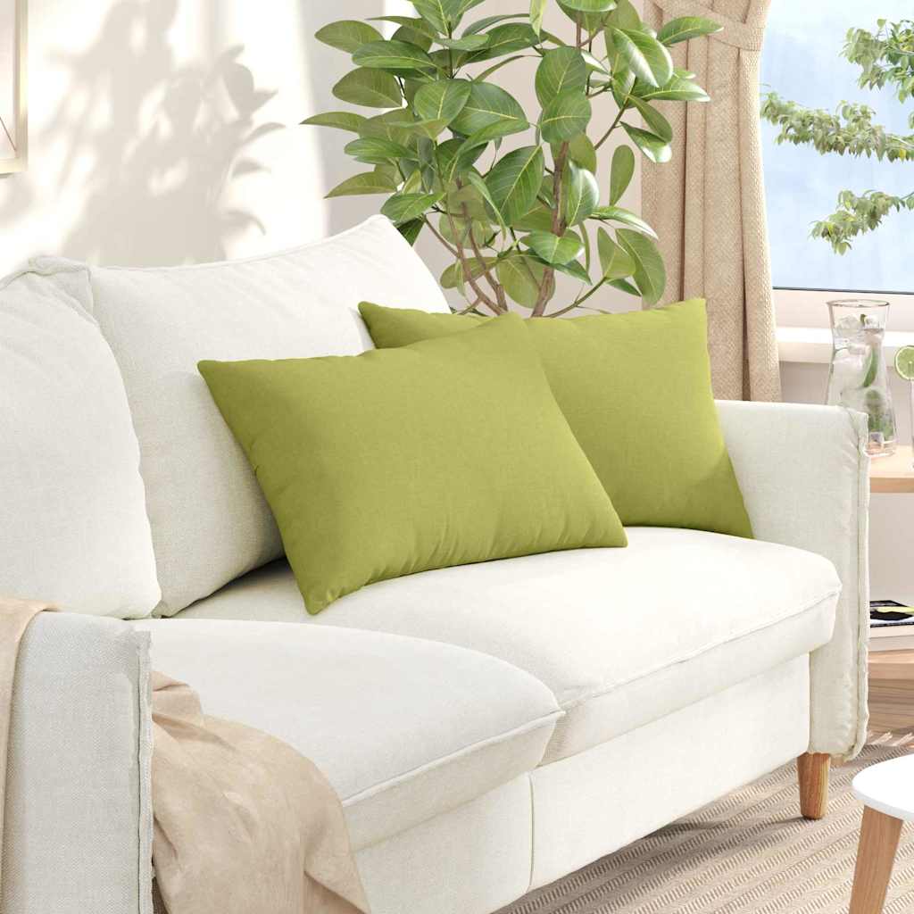 Sofa cushions 2 pcs Light green 60 x 40 cm Fabric