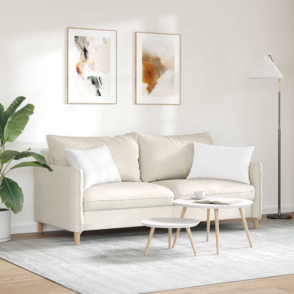 Sofa Cushions 2 pcs White 60 x 40 cm Fabric