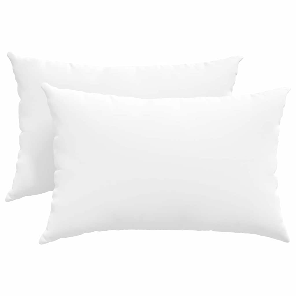 Sofa Cushions 2 pcs White 60 x 40 cm Fabric