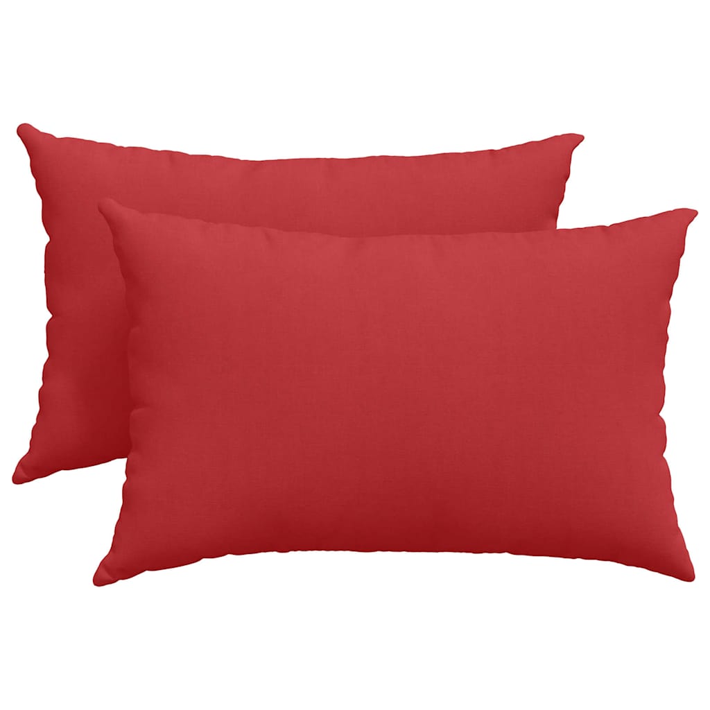 Sofa cushions 2 pcs Red 60 x 40 cm Fabric