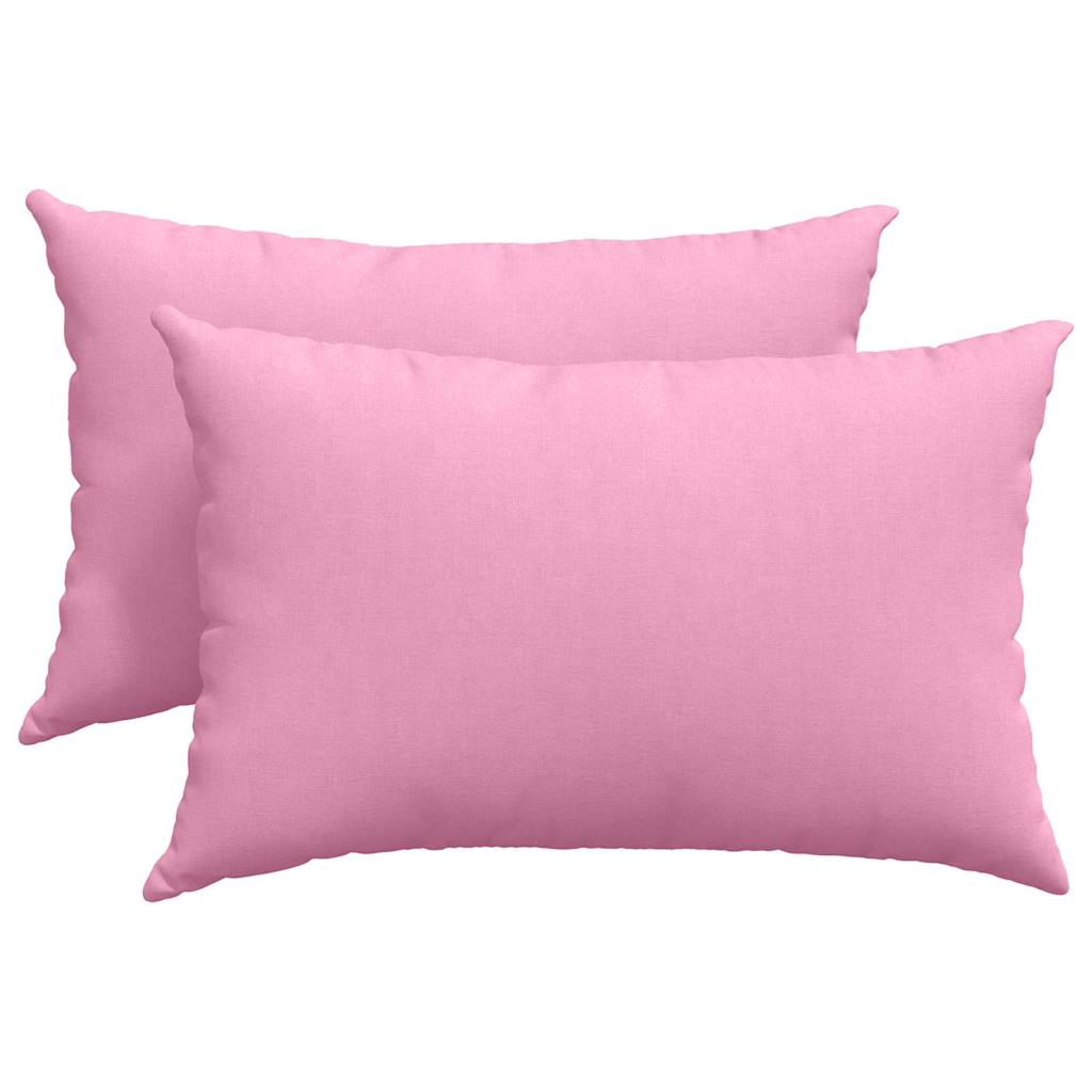 Coussins de canapé 2 pcs Rose 60 x 40 cm Tissu
