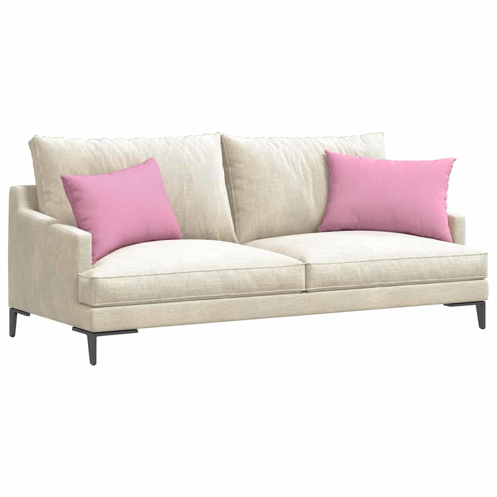 Coussins de canapé 2 pcs Rose 60 x 40 cm Tissu