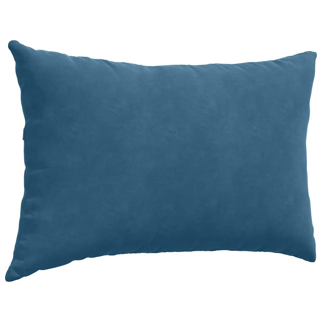 Coussins de canapé 2 pièces bleus 60 x 40 cm en velours côtelé