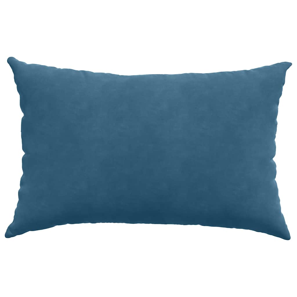 Coussins de canapé 2 pièces bleus 60 x 40 cm en velours côtelé