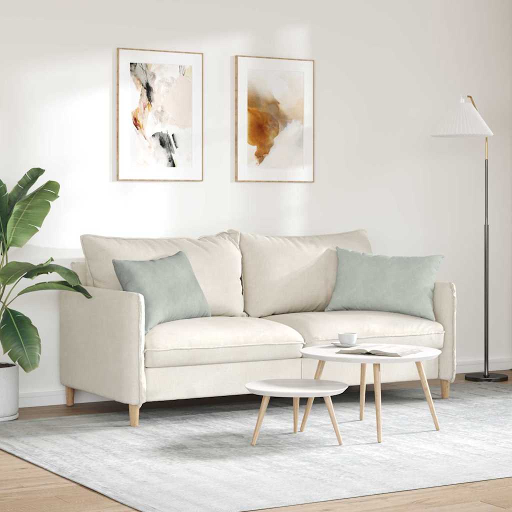 Sofa Cushions 2 Pieces Light Grey 60 x 40 cm Corduroy Fabric