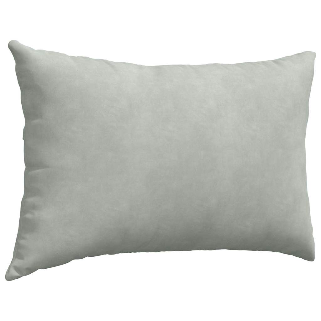 Sofa Cushions 2 Pieces Light Grey 60 x 40 cm Corduroy Fabric