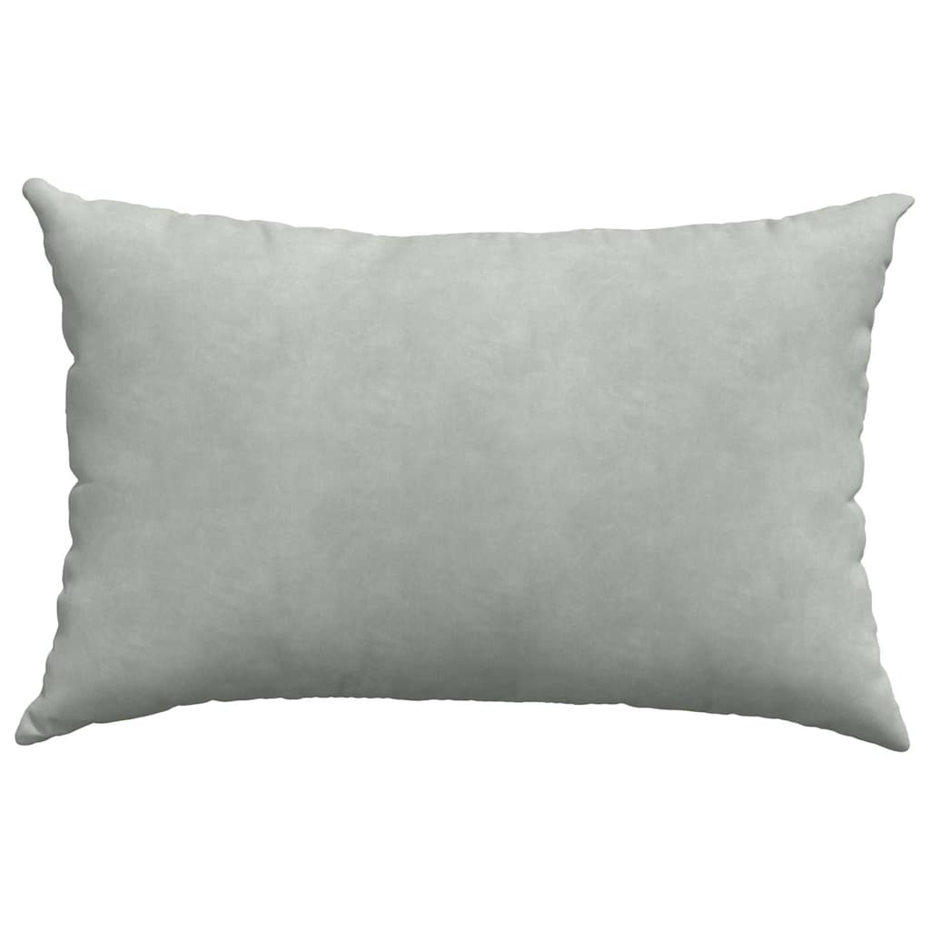 Sofa Cushions 2 Pieces Light Grey 60 x 40 cm Corduroy Fabric