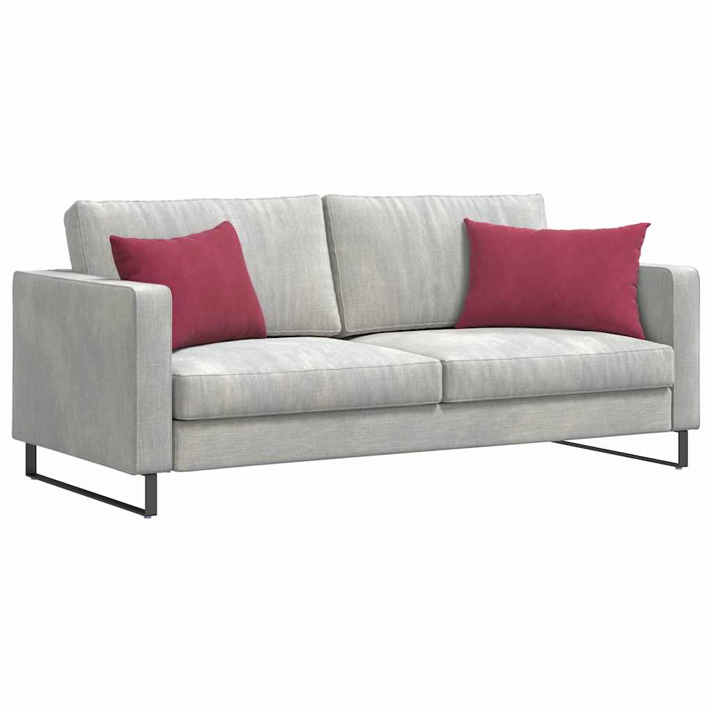 Sofa cushions 2 pieces burgundy 60 x 40 cm corduroy