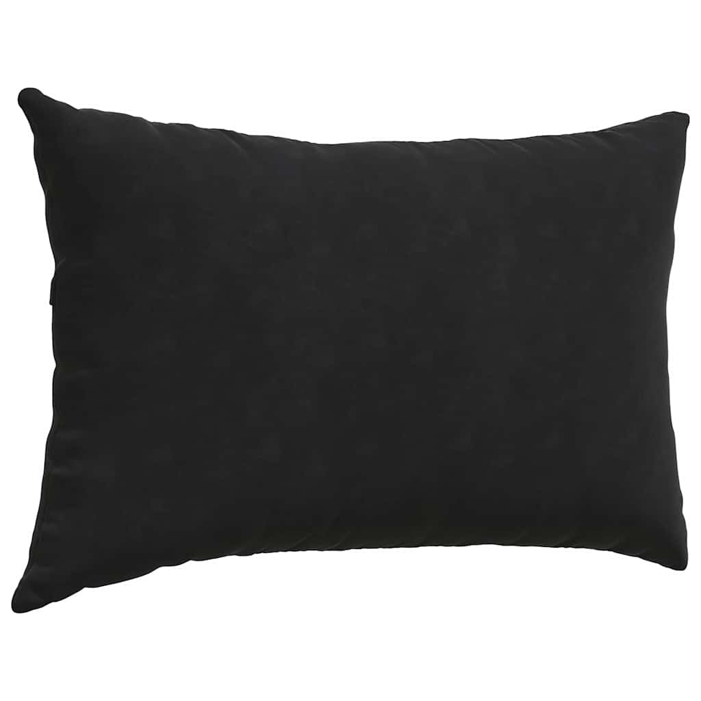 Coussins de canapé 2 pièces noirs 60 x 40 cm en velours côtelé