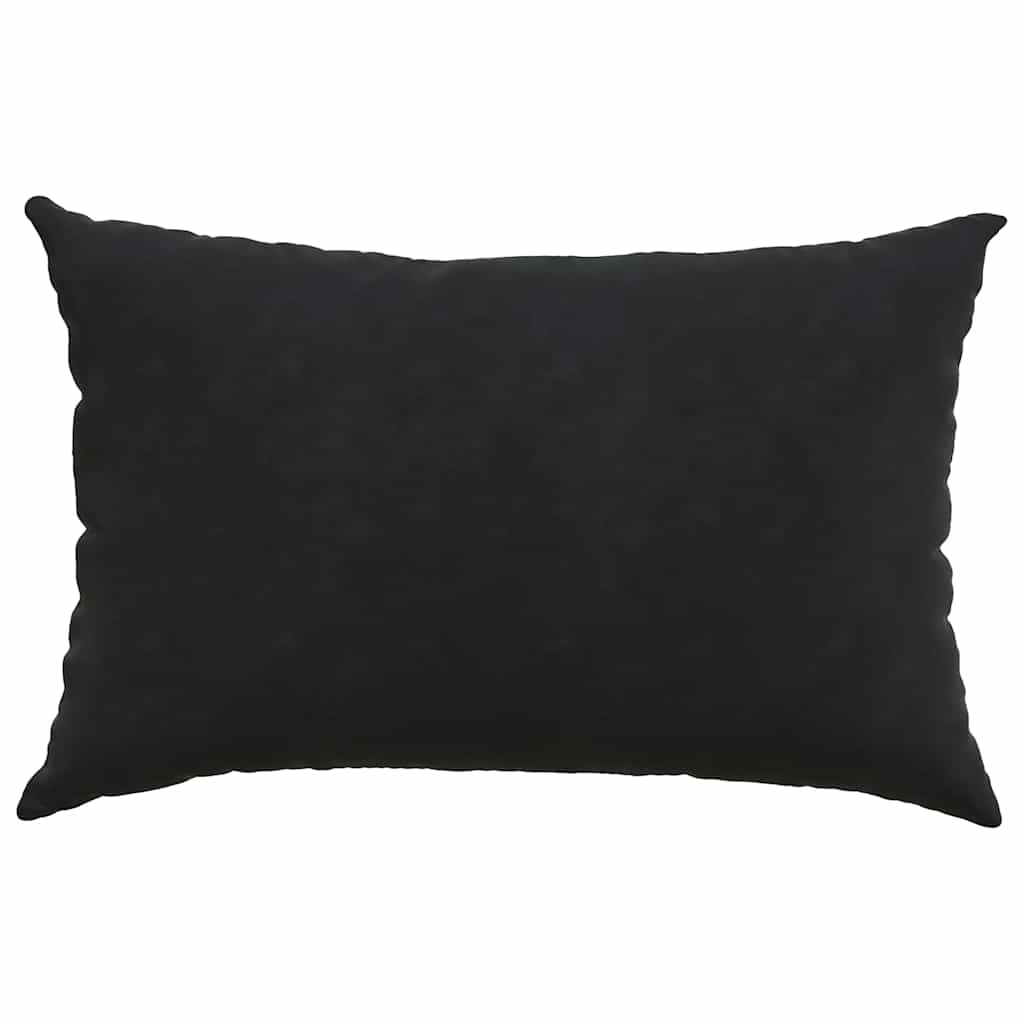 Coussins de canapé 2 pièces noirs 60 x 40 cm en velours côtelé