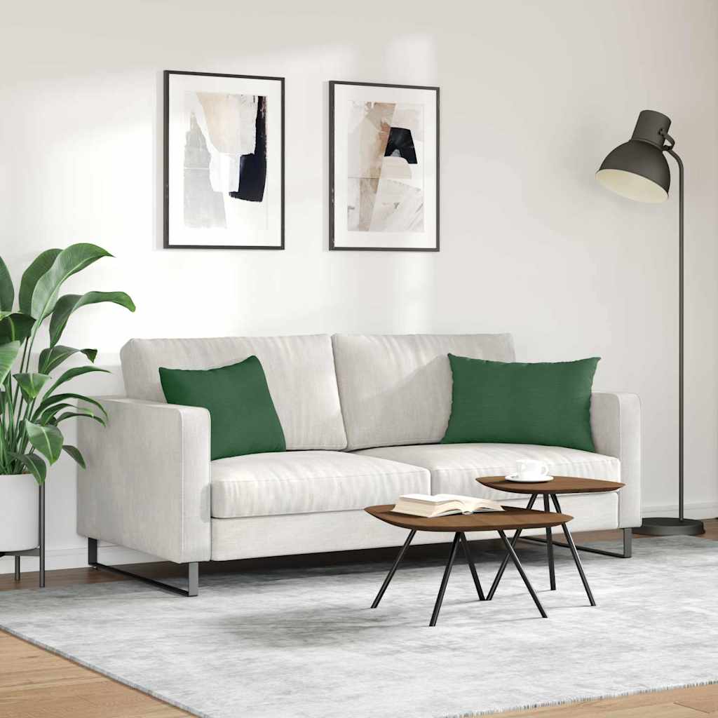 Coussins de canapé 2 pièces Vert foncé 60 x 40 cm Velours côtelé