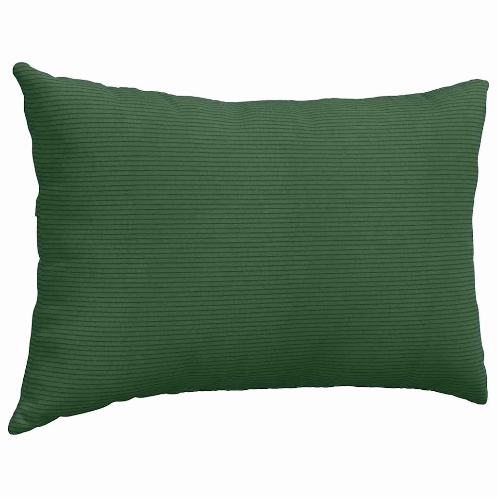 Coussins de canapé 2 pièces Vert foncé 60 x 40 cm Velours côtelé