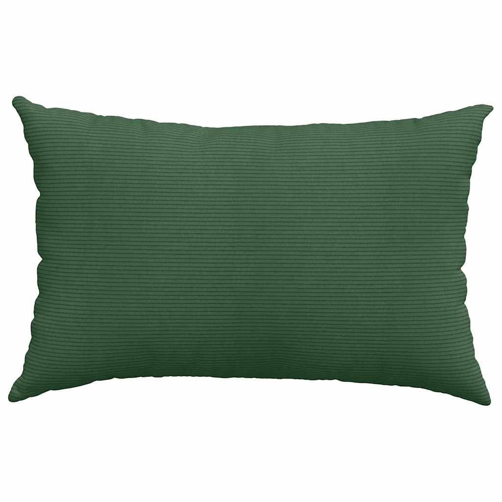 Coussins de canapé 2 pièces Vert foncé 60 x 40 cm Velours côtelé