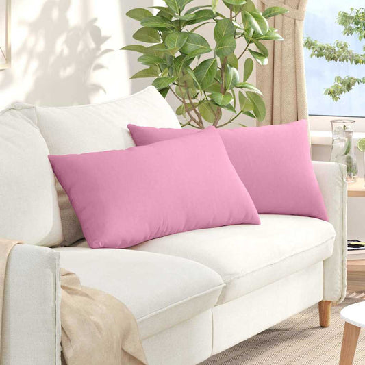Sofakissen 2 pcs Rosa 80 x 40 cm Stoff