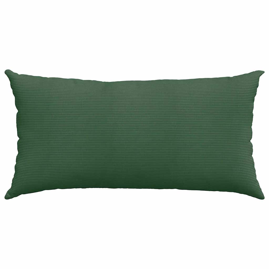 Coussins de canapé 2 pièces Vert foncé 80 x 40 cm Velours côtelé