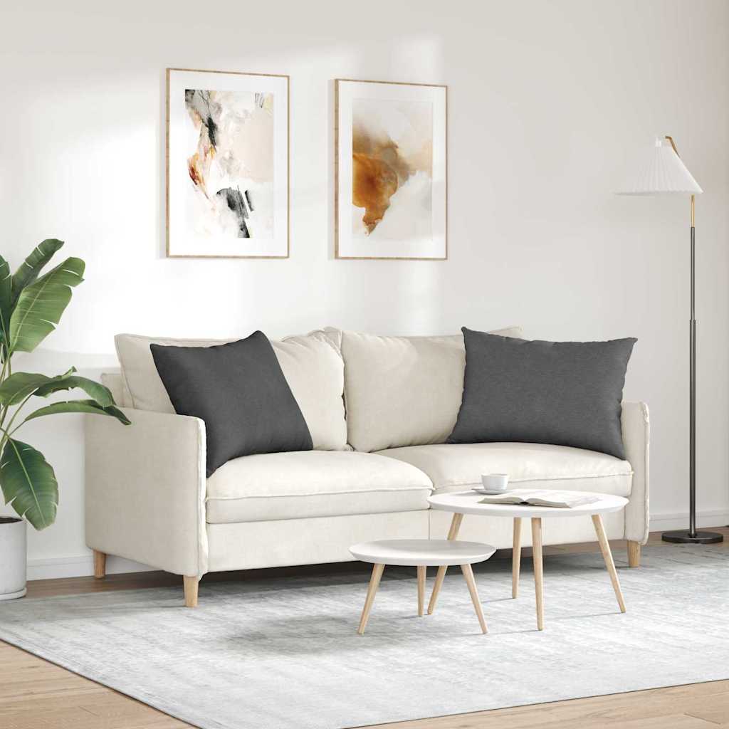 Coussins de canapé 2 pièces gris foncé 70 x 50 cm en velours côtelé