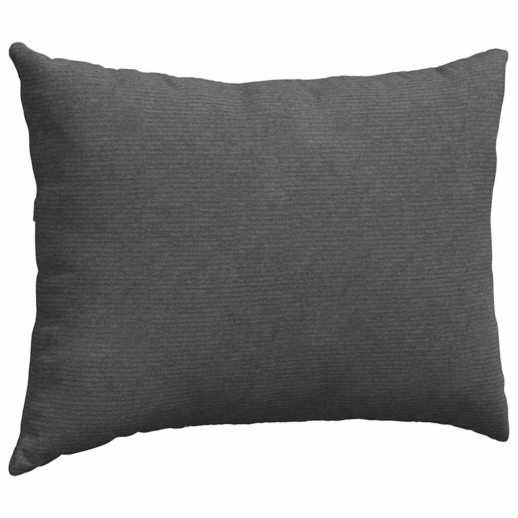 Coussins de canapé 2 pièces gris foncé 70 x 50 cm en velours côtelé