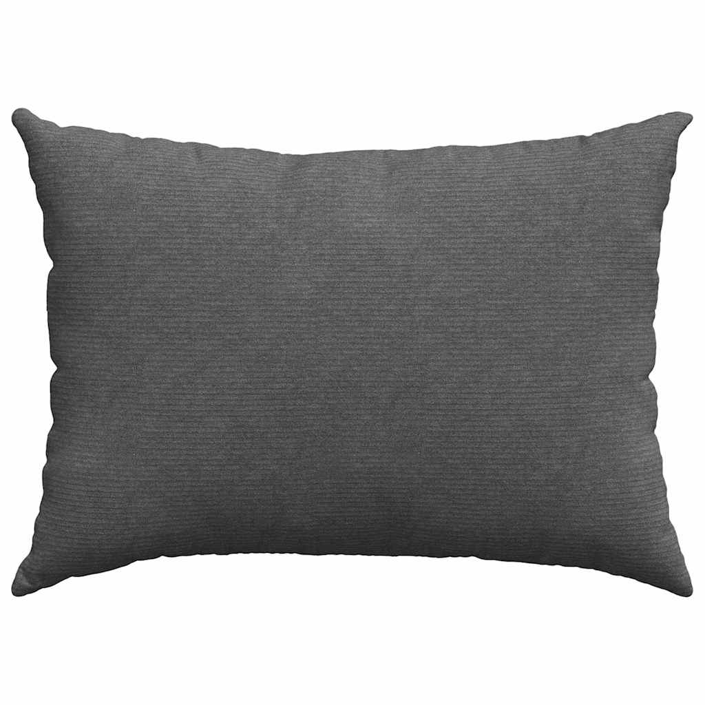 Coussins de canapé 2 pièces gris foncé 70 x 50 cm en velours côtelé