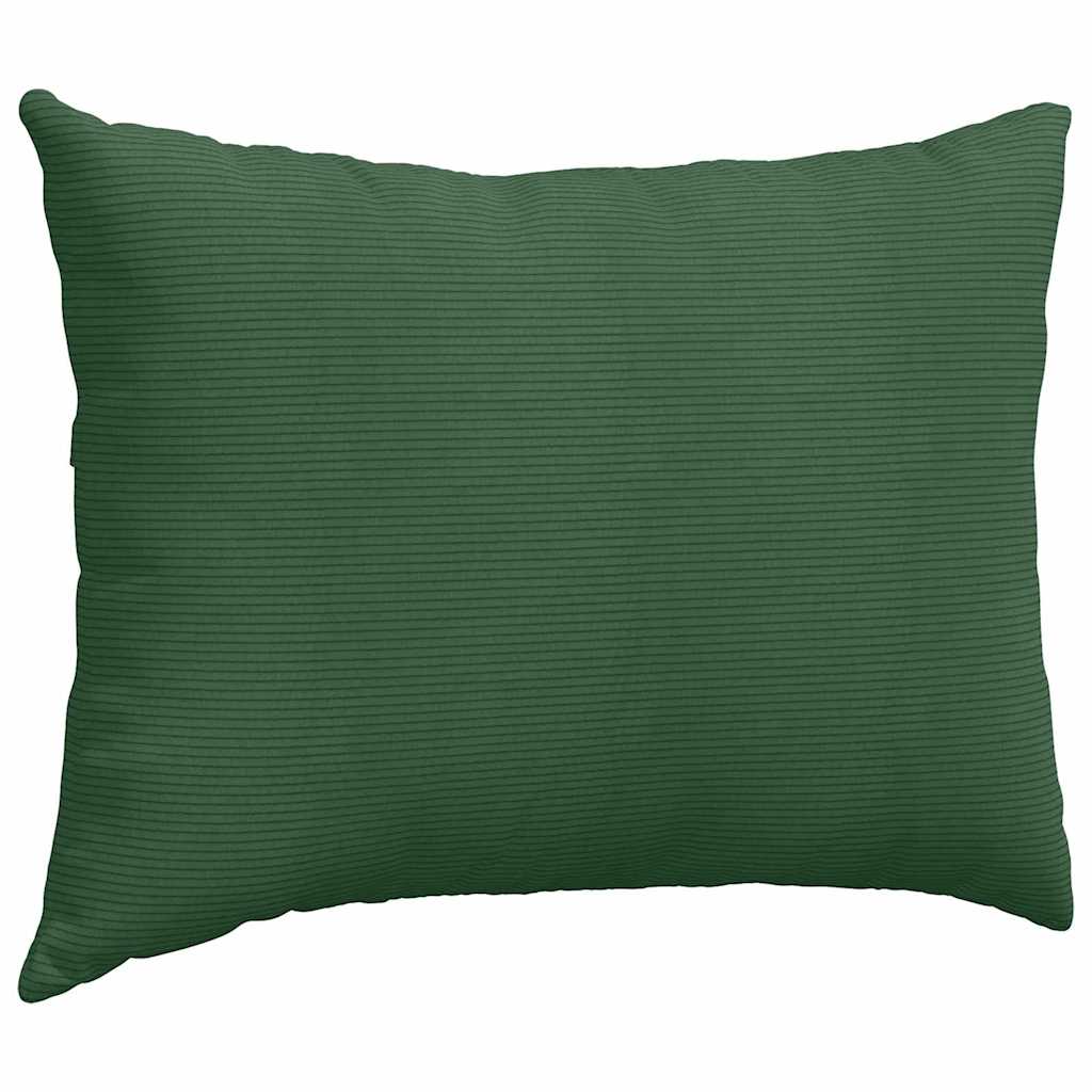 Sofakissen 2 Stück Dunkelgrün 70 x 50 cm Cordstoff