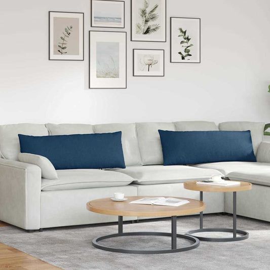 Sofakissen 2 pcs Blau 120 x 40 cm Stoff