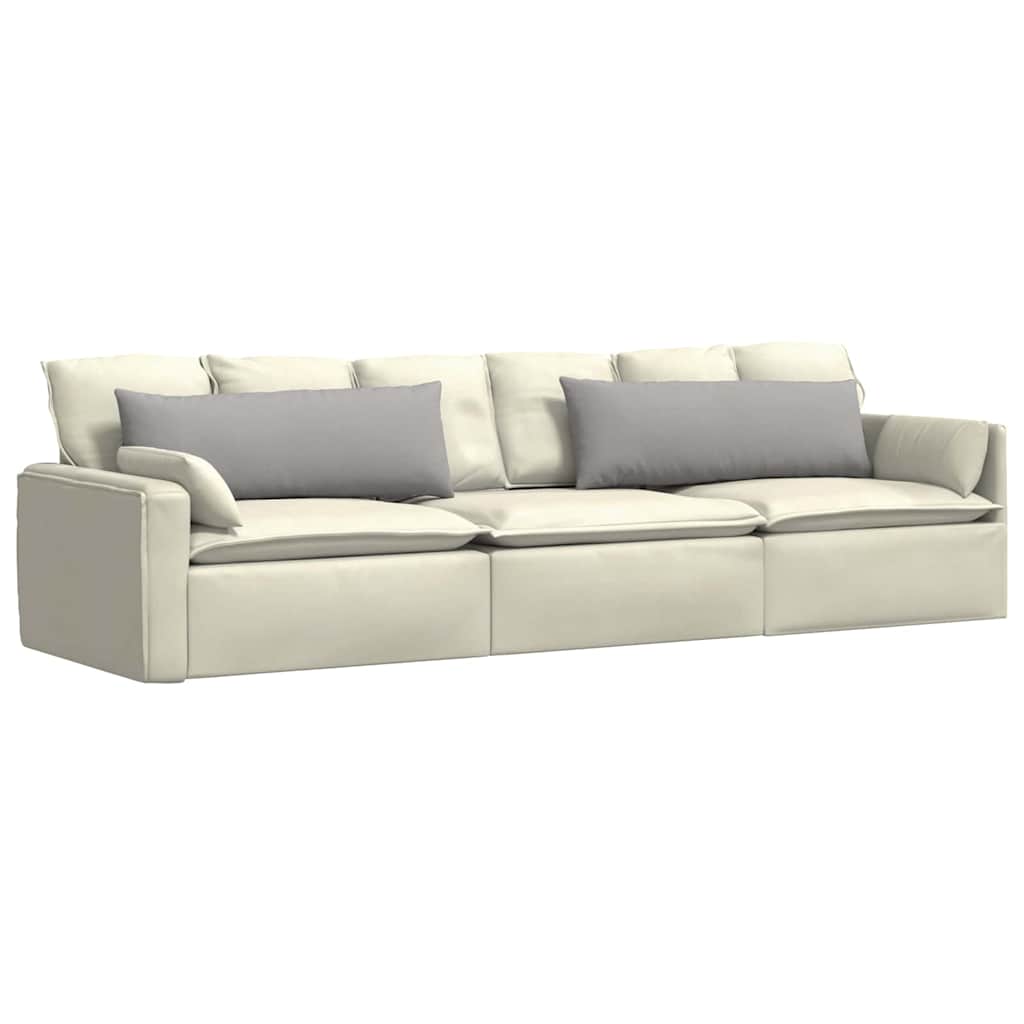Coussins de canapé 2 pcs Gris nuage 120 x 40 cm Tissu