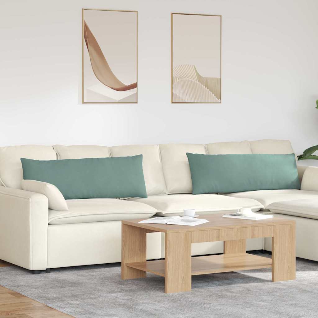 Sofa cushions 2 pieces sea green 120 x 40 cm corduroy fabric