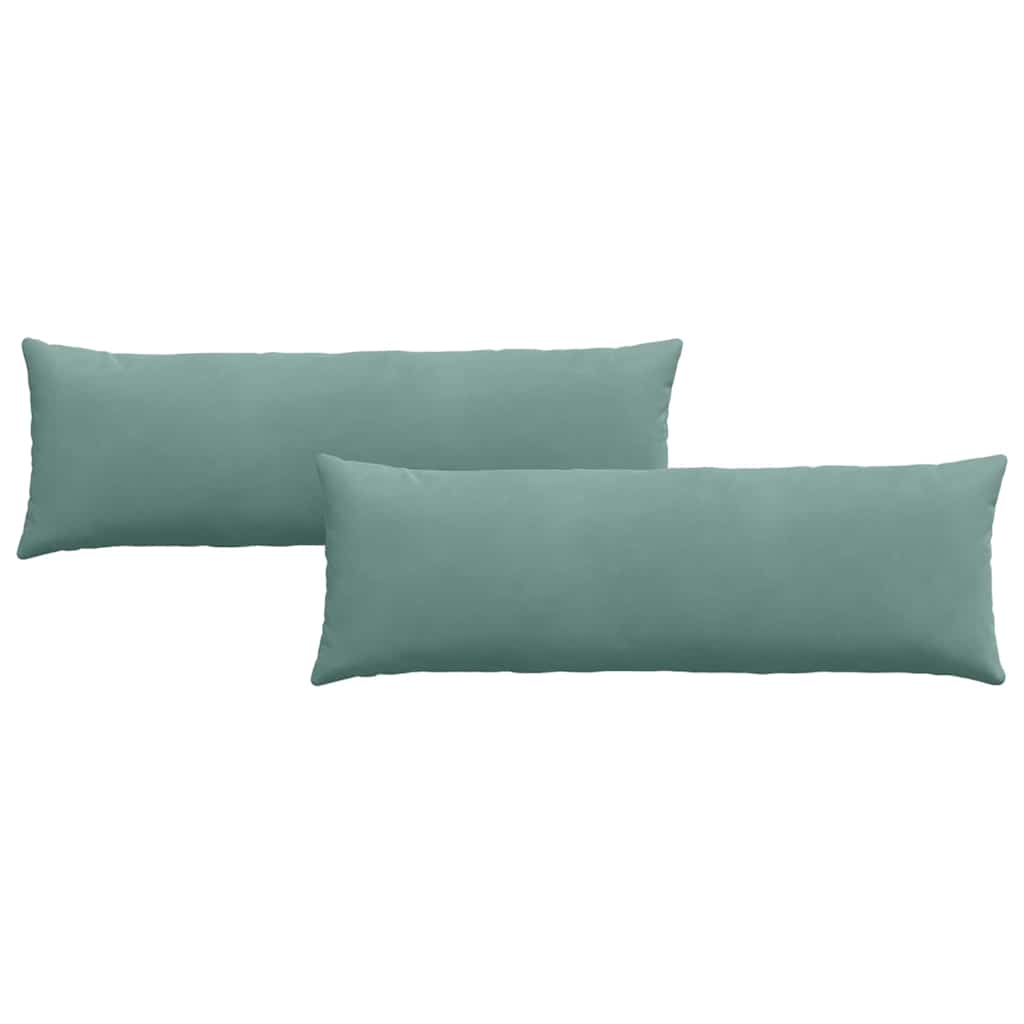 Sofa cushions 2 pieces sea green 120 x 40 cm corduroy fabric