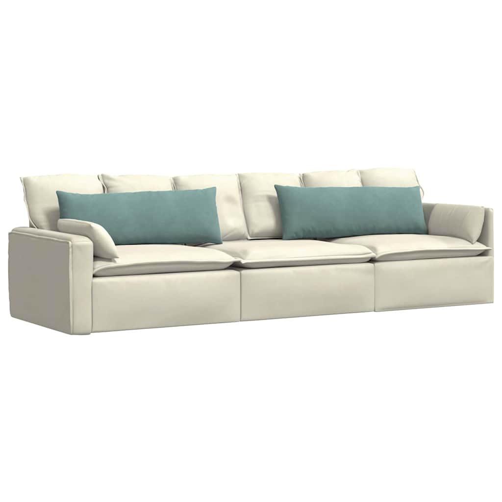 Sofa cushions 2 pieces sea green 120 x 40 cm corduroy fabric