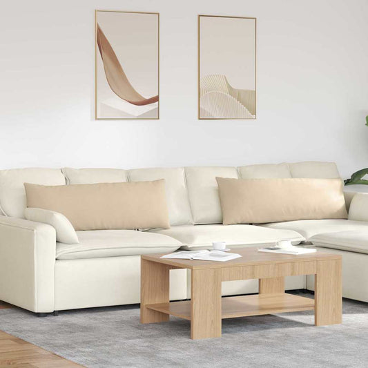 Sofakissen 2 Stück Creme 120 x 40 cm Stoff