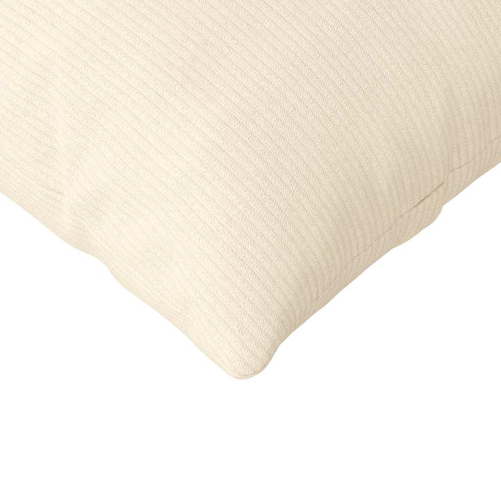 Coussins de canapé 2 pièces crème 120 x 40 cm tissu côtelé