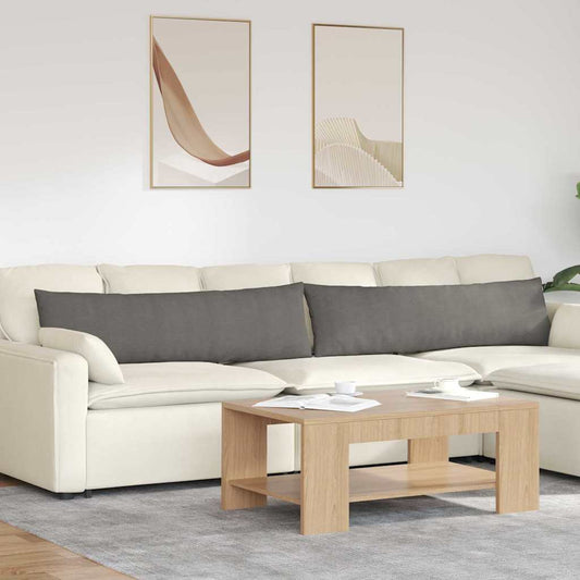 Sofakissen 2 Stück Hellgrau 145 x 40 cm Cordstoff
