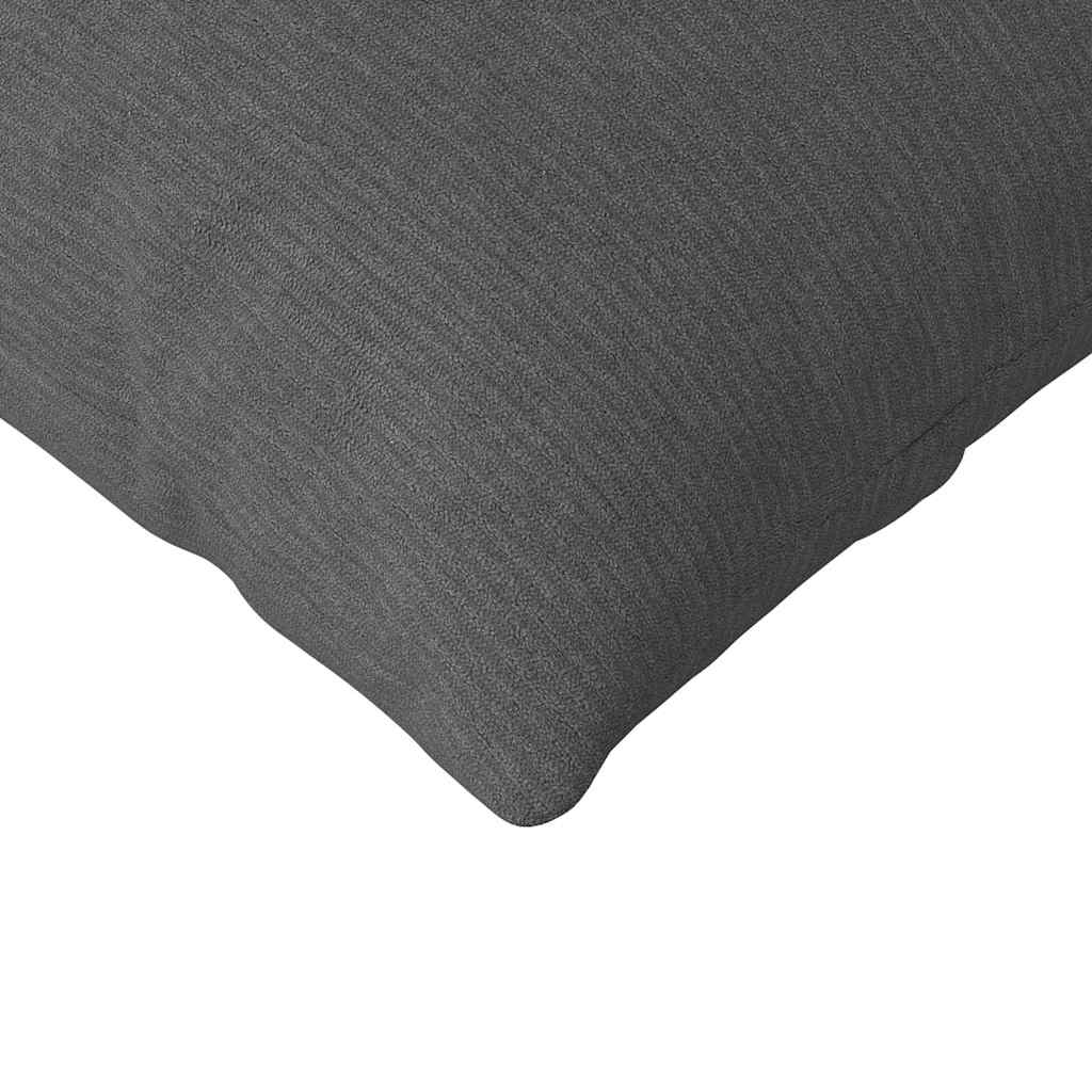 Coussins de canapé 2 pièces gris foncé 145 x 40 cm tissu côtelé