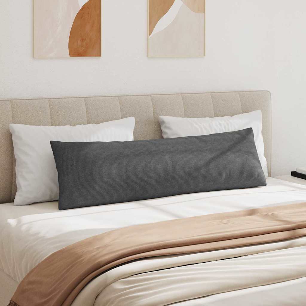 Coussins de canapé 2 pièces gris foncé 145 x 40 cm tissu côtelé