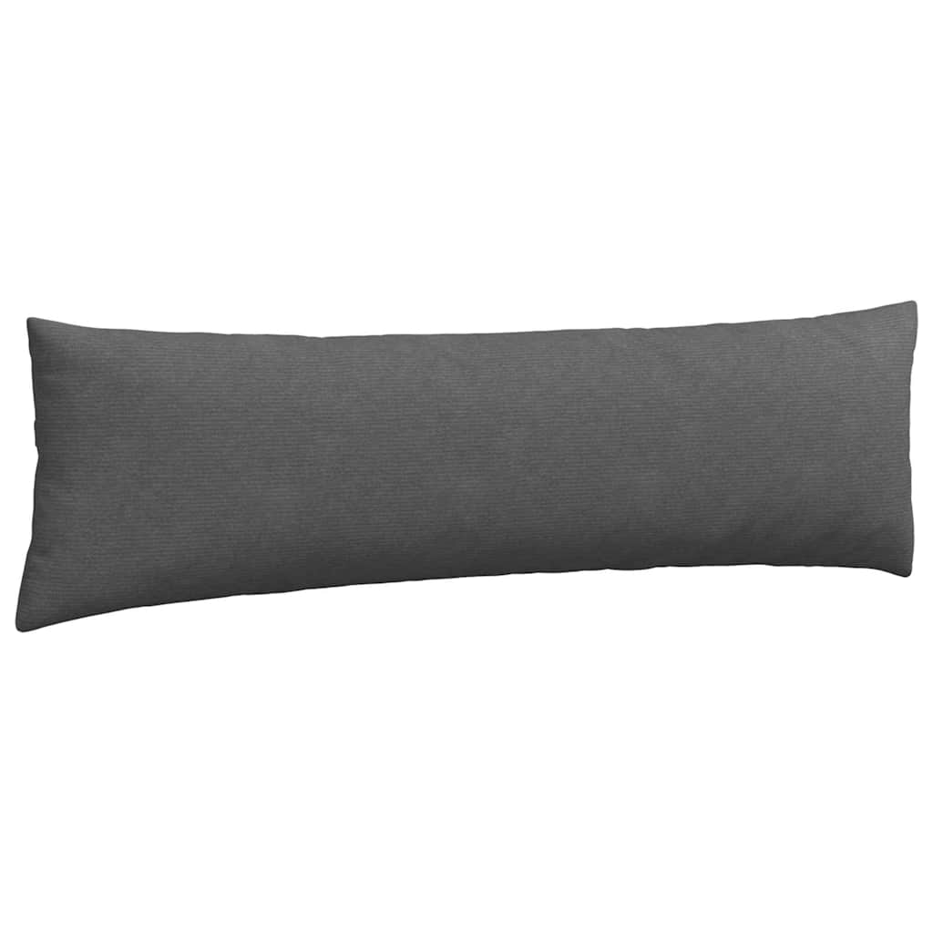 Coussins de canapé 2 pièces gris foncé 145 x 40 cm tissu côtelé