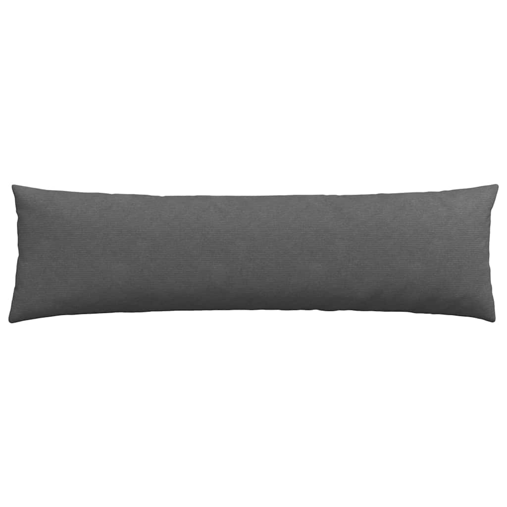 Coussins de canapé 2 pièces gris foncé 145 x 40 cm tissu côtelé