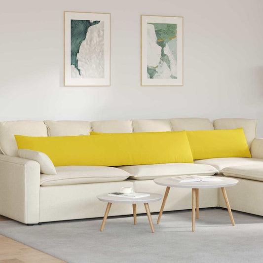 Sofakissen 2 pcs Helles Gelb 200 x 40 cm Stoff