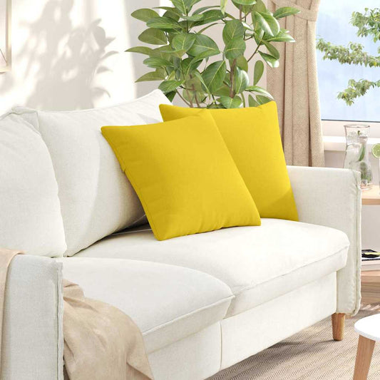 Sofakissen 2 pcs Helles Gelb 45 x 45 cm Stoff