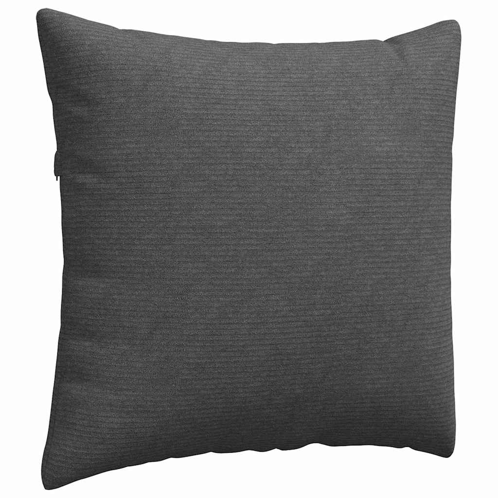 Coussins de canapé 2 pièces Gris foncé 45 x 45 cm Velours côtelé