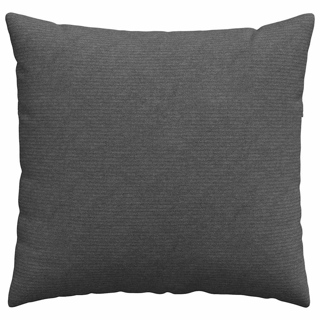 Coussins de canapé 2 pièces Gris foncé 45 x 45 cm Velours côtelé