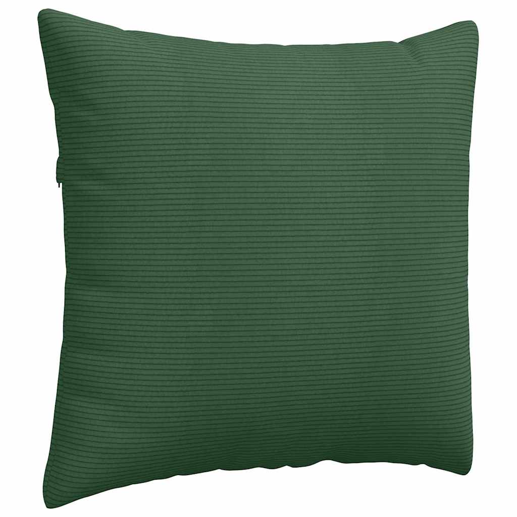 Coussins de canapé 2 pièces vert foncé 45 x 45 cm en velours côtelé