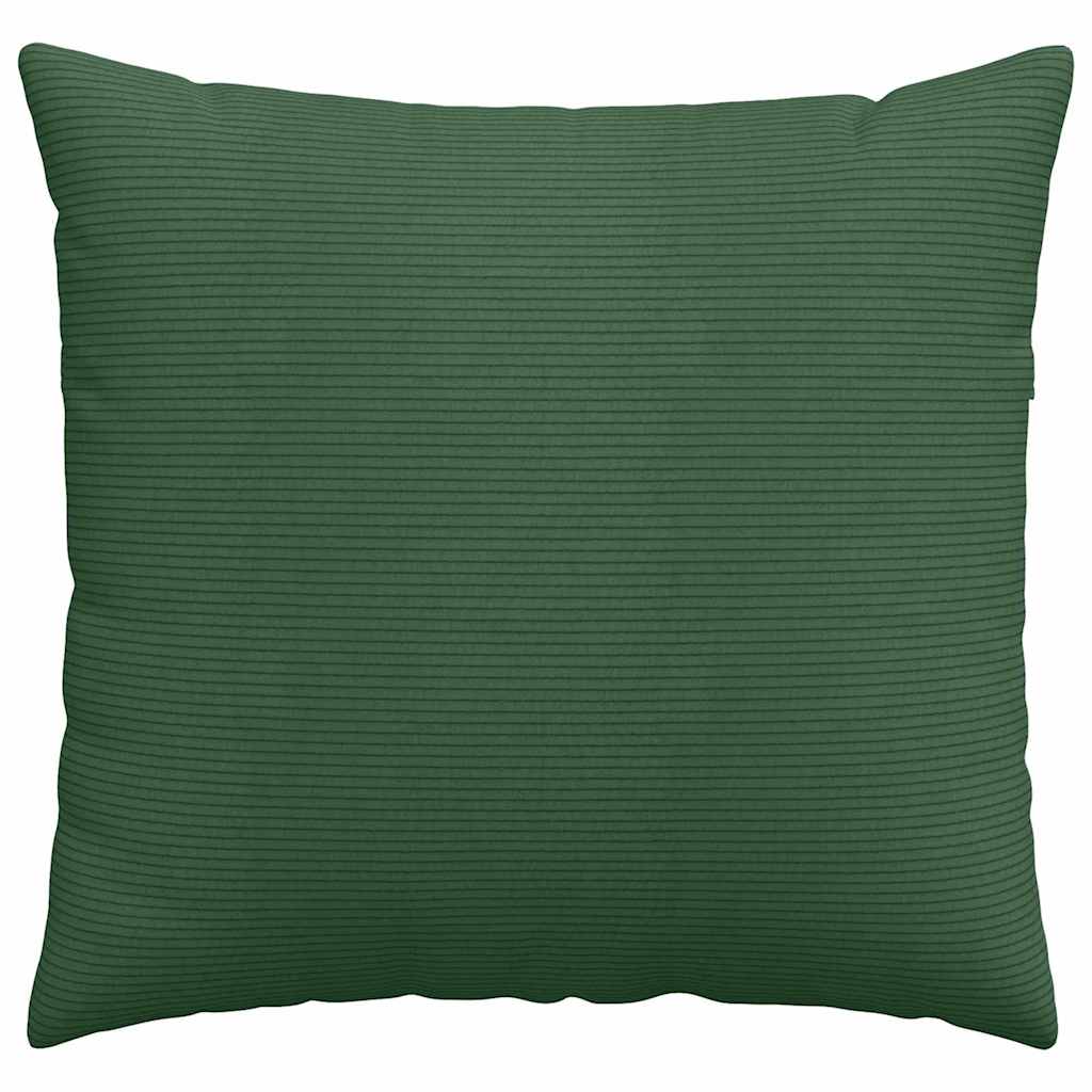Coussins de canapé 2 pièces vert foncé 45 x 45 cm en velours côtelé