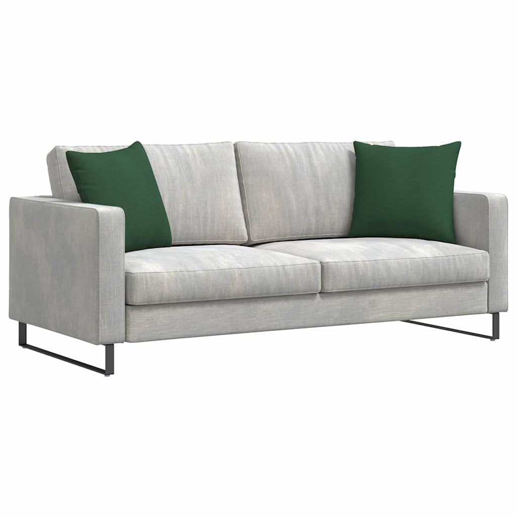 Coussins de canapé 2 pièces vert foncé 45 x 45 cm en velours côtelé