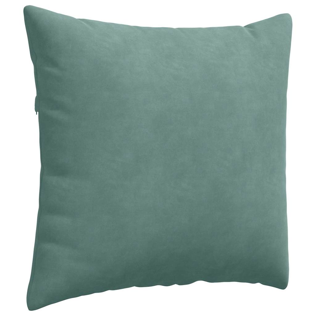 Coussins de canapé 2 pièces vert marin 50 x 50 cm velours côtelé