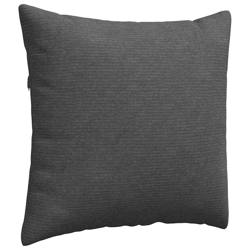 Coussins de canapé 2 pièces gris foncé 50 x 50 cm velours côtelé
