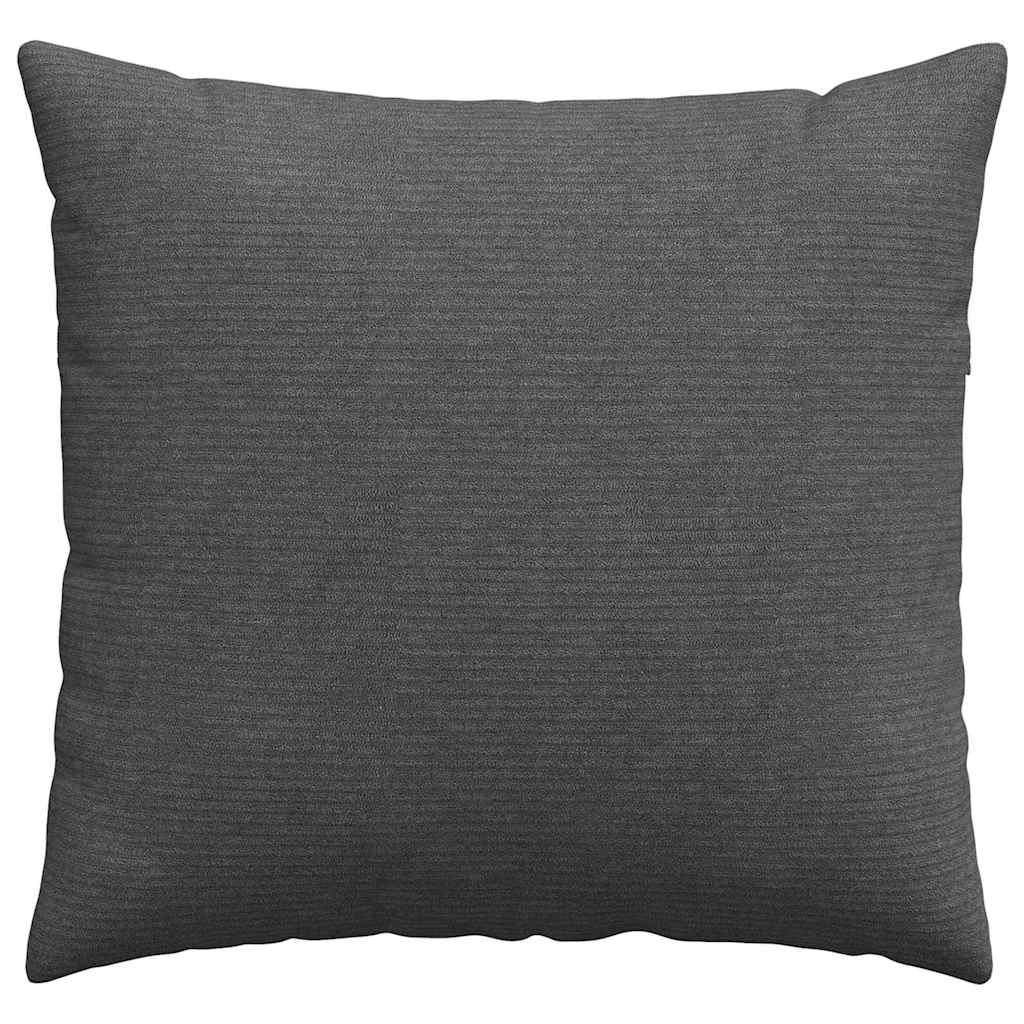 Coussins de canapé 2 pièces gris foncé 50 x 50 cm velours côtelé