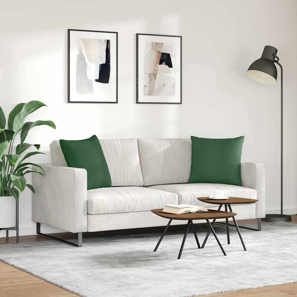 Sofa cushions 2 pieces Dark green 50 x 50 cm Corduroy