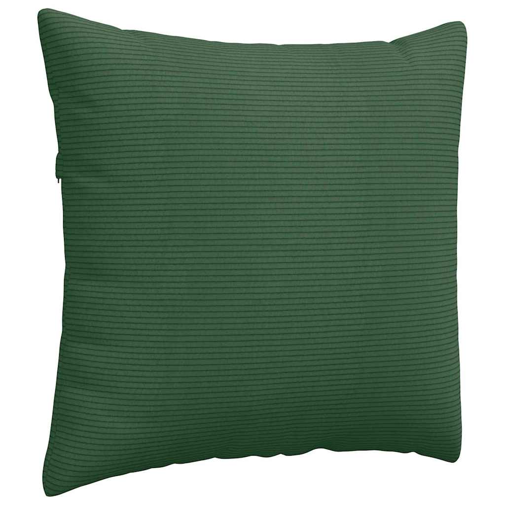 Sofa cushions 2 pieces Dark green 50 x 50 cm Corduroy