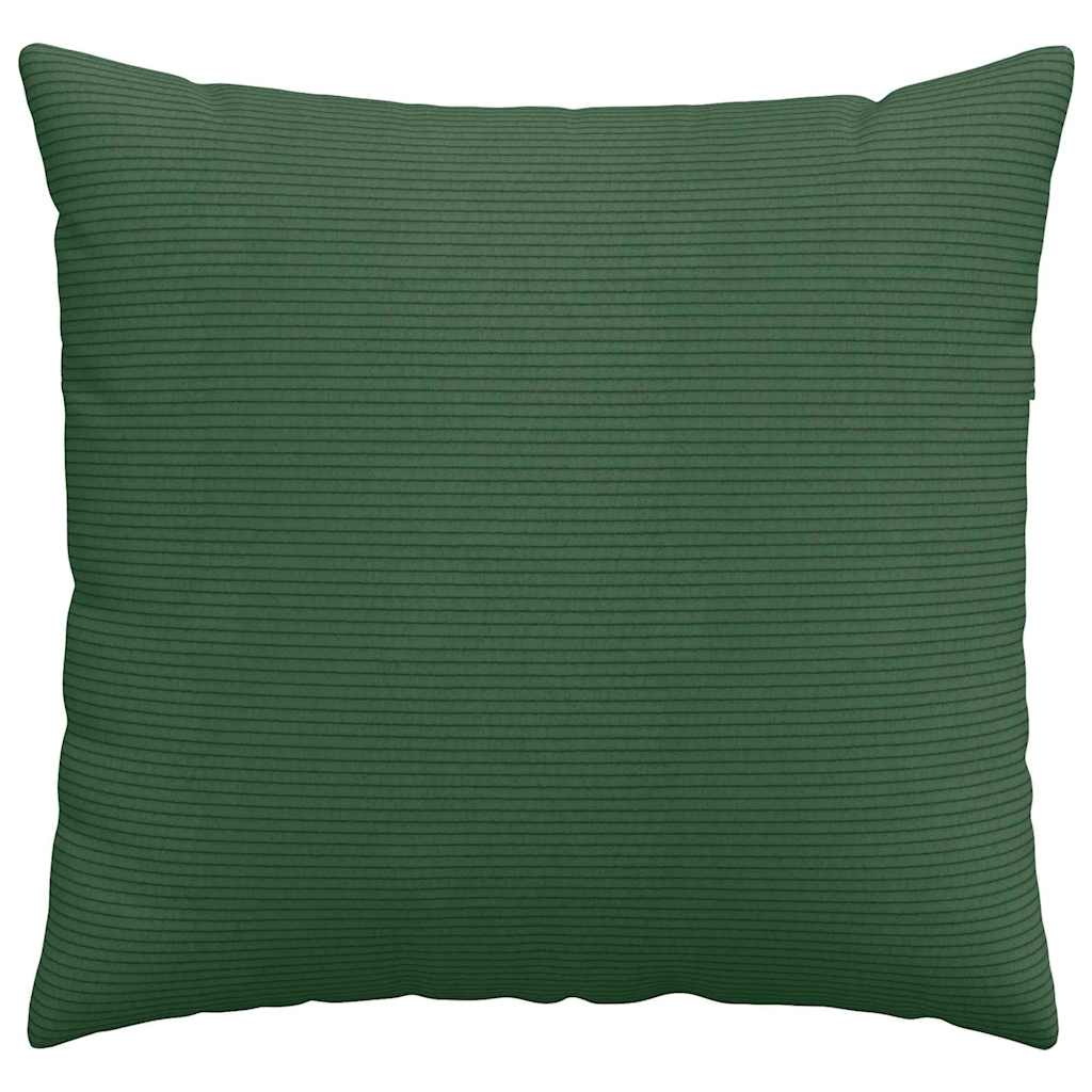 Sofa cushions 2 pieces Dark green 50 x 50 cm Corduroy